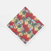 花と渦巻きP20ランチョンナプキン紙 スタンダードランチョンナプキン (角)