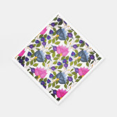 花と渦巻きP32ランチョンナプキン紙 スタンダードランチョンナプキン (角)