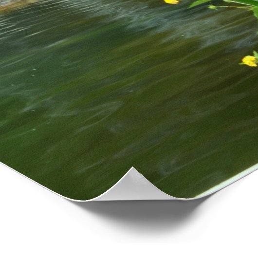 花と滝 ポスター (角)