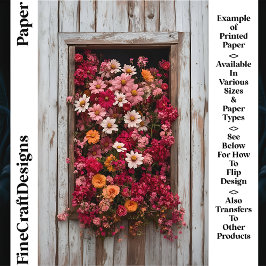 花と熟成された木窓CL5スクラップブック紙