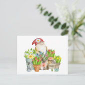 花と猫が咲く格言 ポストカード (スタンド正面)