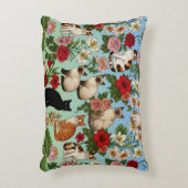 花と猫のコンパニオン - 開花する猫たち アクセントクッション (正面(垂直))
