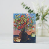 『花と猫』ポール・ゴーギン、ヴィンテージファインアート ポストカード (スタンド正面)