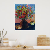 花と猫by Paul Gauguinヴィンテージファインアート ポスター (キッチン)