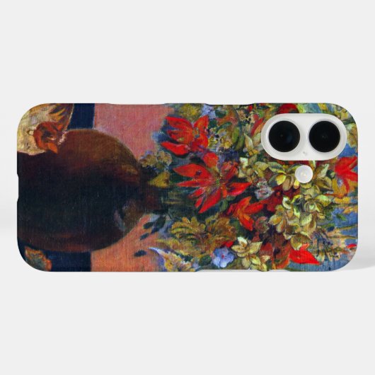 花と猫by Paul Gauguinヴィンテージファインアート Case-Mate iPhoneケース (裏面 (横))