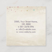 花と癒しの結晶 スクエア名刺 (裏面)