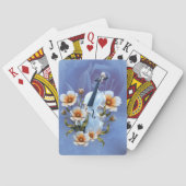 花と白いヴァイオリンエレガント – 音楽と自然 トランプ (裏面)