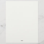 花と白い羽 レターヘッド (裏面)