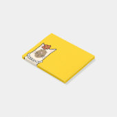 花と真珠を使ったシャメネコ®ノート ポストイット (アングル)