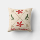 花と矢印クリスマス/休日 クッション (裏面)