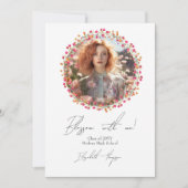 花と私ワイルドフラワー卒業写真 案内状 (正面)