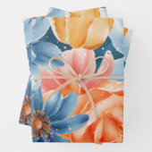 花と紙吹雪 ラッピングペーパーシート (インサイチュ)