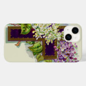 花と紫の十字架 Case-Mate iPhoneケース (裏面 (横))