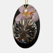 花と結晶 セラミックオーナメント (左)