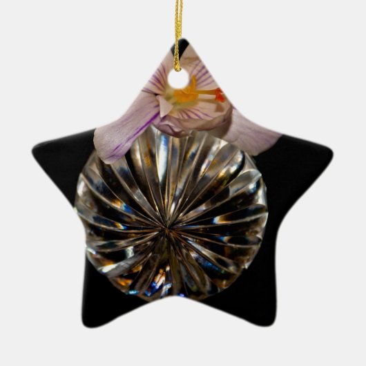花と結晶 セラミックオーナメント (正面)