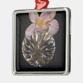 花と結晶 メタルオーナメント (左)