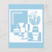 花と絵を描ワイングラス空bl付きの花瓶 チラシ (正面)