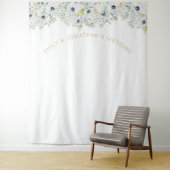 花と緑のウェディングパーティー写真背景 タペストリー (インサイチュ)