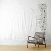 花と緑のウェディングパーティ写真背景 タペストリー (インサイチュ(横))