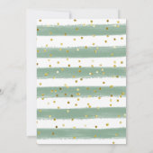 花と緑のカボチャのベイビーシャワー 招待状 (裏面)