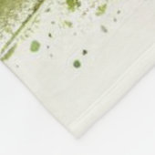 花と緑の鮮やか間で休む馬 フリースブランケット (角)