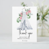 花と緑 – あなた感謝していのブライダルシャワー サンキューカード (スタンド正面)