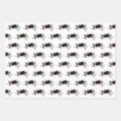 花と緑 ラッピングペーパーシート (正面)