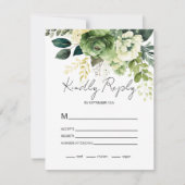 花と緑 出欠カード (正面)