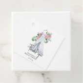 花と緑 - 結婚前のお礼シャワー フェイバータグ (インサイチュ)