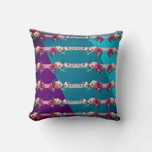 花と線のクッション クッション (正面)