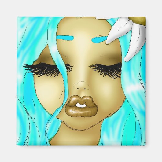 花と美しい マグネット (正面)