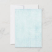 花と羽の付いたブルードリームキャッチャー 出欠カード (裏面)