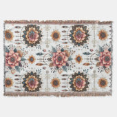 花と羽 スローブランケット (正面)