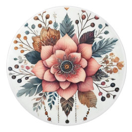 花と羽 セラミックノブ