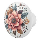 花と羽 セラミックノブ (右)