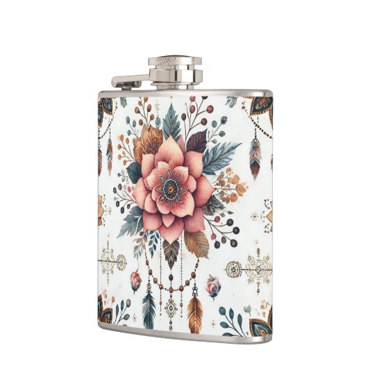 花と羽 フラスク (左)