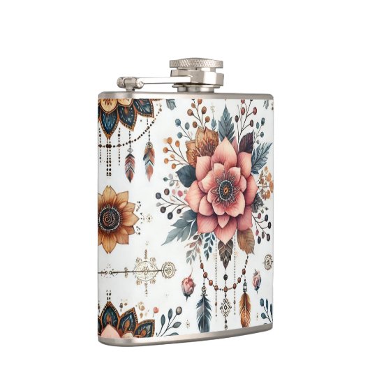 花と羽 フラスク (右)