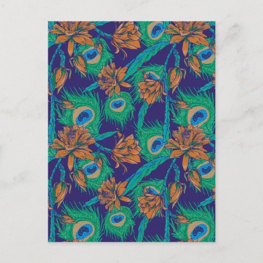 花と羽 ポストカード (正面)