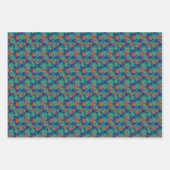 花と羽 ラッピングペーパーシート (正面2)