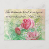花と聖句 「ローズ」 ポストカード (正面)