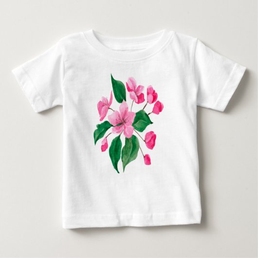 花と自然 ベビーTシャツ (正面)