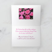 花と自然、モダン、妻へのバレンタインカード カード (内部)