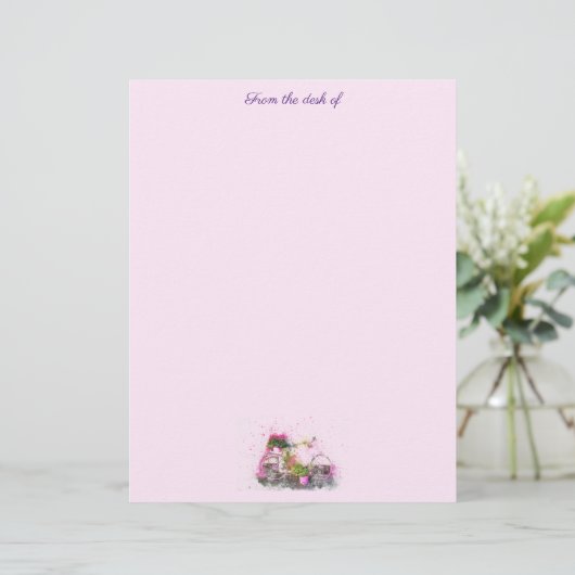 花と自転車用文房具 レターヘッド (スタンド正面)