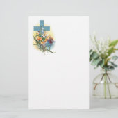 花と船と青い十字 便箋 (スタンド正面)