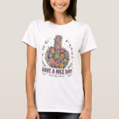 花と色で素敵な一日を Tシャツ (正面)