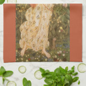 花と花の女神，フローラ・バイ・モーガン キッチンタオル (折り畳み)