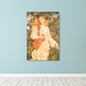 花と花の女神，フローラ・バイ・モーガン キャンバスプリント (インサイチュ (ウッドフロア))