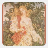 花と花の女神，フローラ・バイ・モーガン スクエアシール (正面)