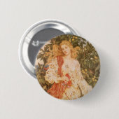 花と花の女神，フローラ・バイ・モーガン 缶バッジ (正面&裏面)