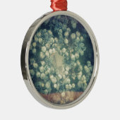 花と花の芽グランジ メタルオーナメント (右)